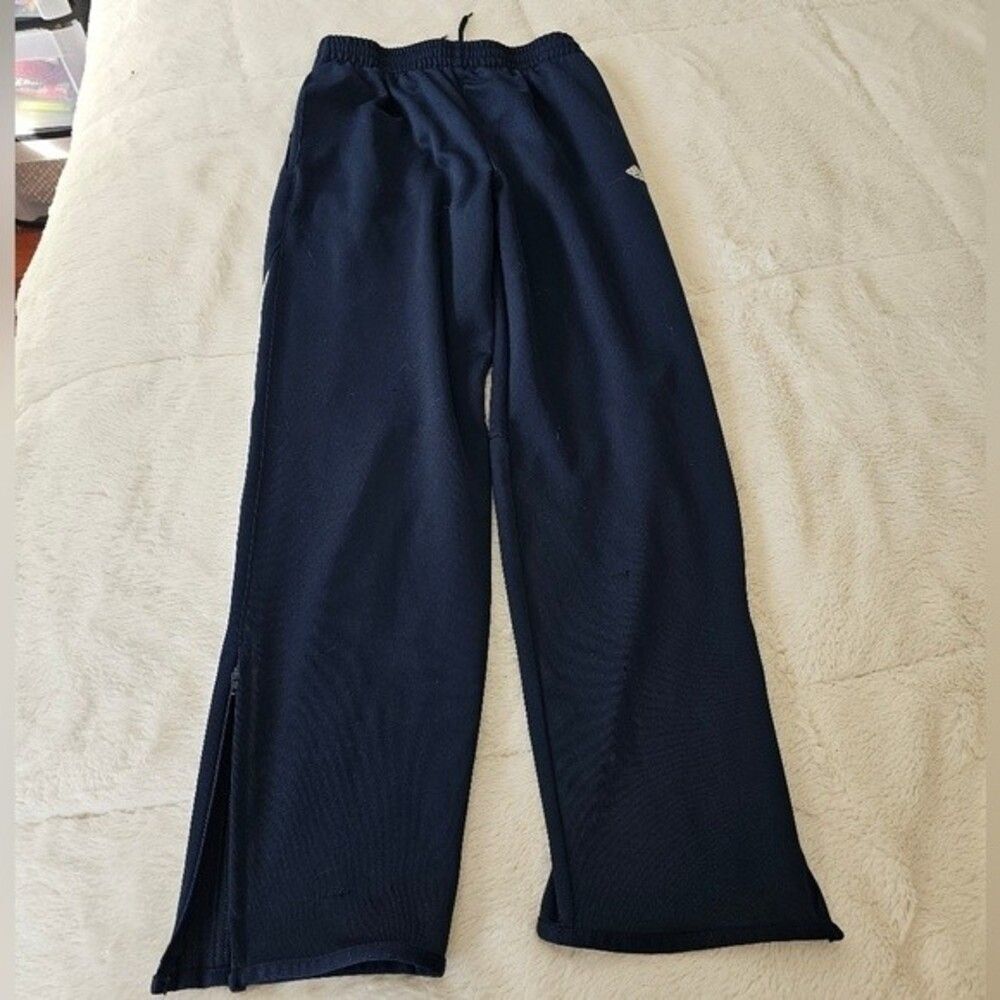 Adidas Youth Large Size 14/16 Straight Leg Athletic Training Pants. Navy Blue